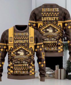 Harry Potter Loyalty Hufflepuff Honesty Patience Sweater Christmas