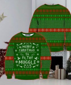 Harry Potter Merry Christmas Fil Thy Muggle Ugly Christmas Sweaters