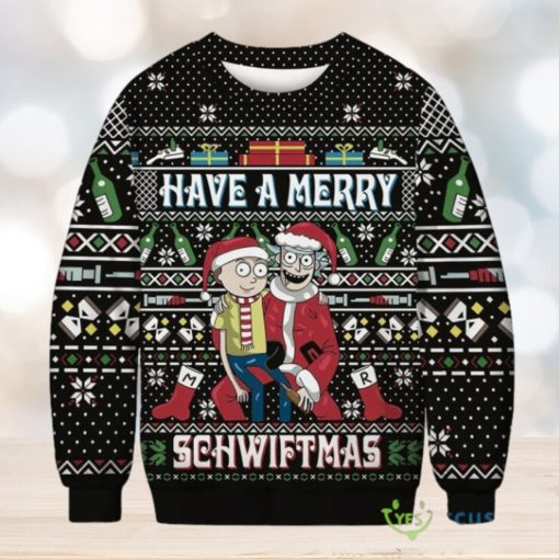 Have A Merry Schwiftmas Sweater Rick & Morty Ugly Christmas Sweater