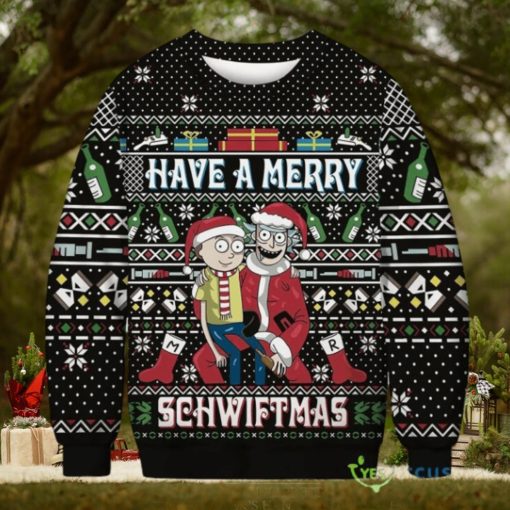 Have A Merry Schwiftmas Sweater Rick & Morty Ugly Christmas Sweater