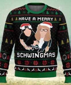 Have A Merry Schwingmas Wayne’s World Ugly Christmas Sweater