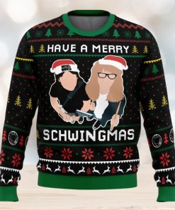 Have A Merry Schwingmas Wayne’s World Ugly Christmas Sweater