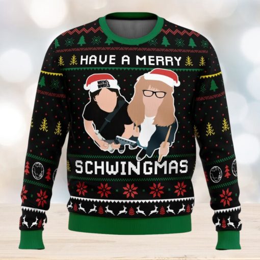 Have A Merry Schwingmas Wayne’s World Ugly Christmas Sweater