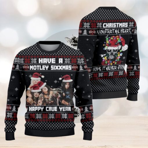 Have A Motley Sixxmas Happy Crue Year Ugly Christmas Sweater