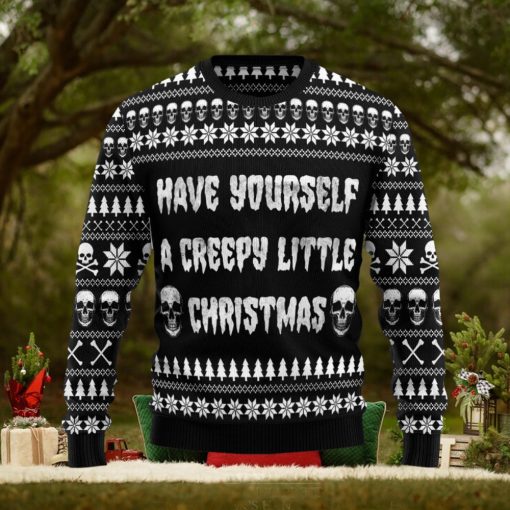 Have yourself a creepy little Ugly Christmas Sweater 2023 Trending Motorcross Warmth For Fans Gift