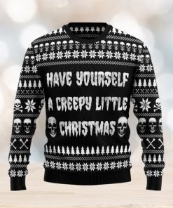 Have yourself a creepy little Ugly Christmas Sweater 2023 Trending Motorcross Warmth For Fans Gift