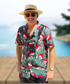 Hawaiian Shirt for men Christmas Party holiday Santa gift