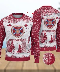 Heart of Midlothian F.C. SPFL Scottish Snow Fall Pine Ugly sweater