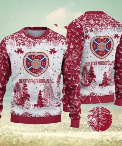 Heart of Midlothian F.C. SPFL Scottish Snow Fall Pine Ugly sweater