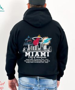 Heat, Dolphins, Marlins Miami City Of Champions Shirt