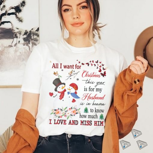 Heavenly Husband Memorial Xmas Shirt