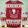 Chicago Blackhawks NHL Mascot Santa Hat Custom Name Ugly Christmas Sweater