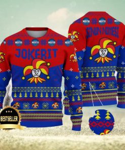 Helsingin Jokerit Ugly Christmas Sweater Logo Custom Name Gift Fans