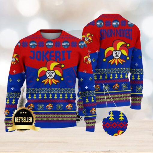 Helsingin Jokerit Ugly Christmas Sweater Logo Custom Name Gift Fans