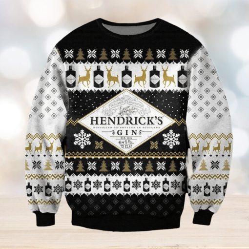 Hendricks Gin Scotland Whiskey Ugly Sweater Christmas All Over Print Sweater