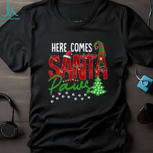 Here Comes Santa Paws   Christmas Dog Classic T Shirt