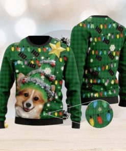 Ho Ho Ho Corgi Dog Christmas Tree Ugly Christmas Sweater