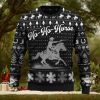 Ho Ho Horse Pole Bending Knitted Sweater Gift Fans For Men And Women Christmas