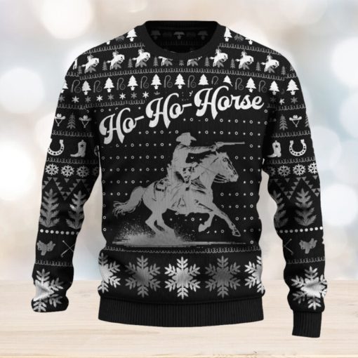 Ho Ho Horse Mounted Shooting For Fans Ugly Christmas Sweater Gift Familys