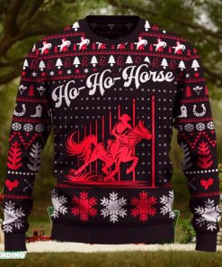 Ho Ho Horse Pole Bending Knitted Sweater Gift Fans For Men And Women Christmas