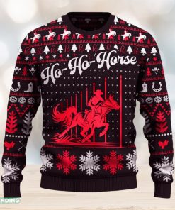 Ho Ho Horse Pole Bending Knitted Sweater Gift Fans For Men And Women Christmas