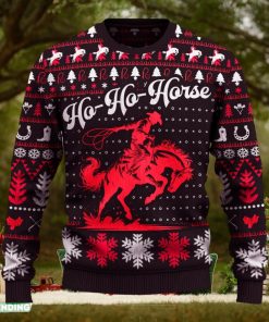 Ho Ho Horse Saddle Bronc Riding Rodeo Knitted Sweater Gift Fans For Men And Women Christmas