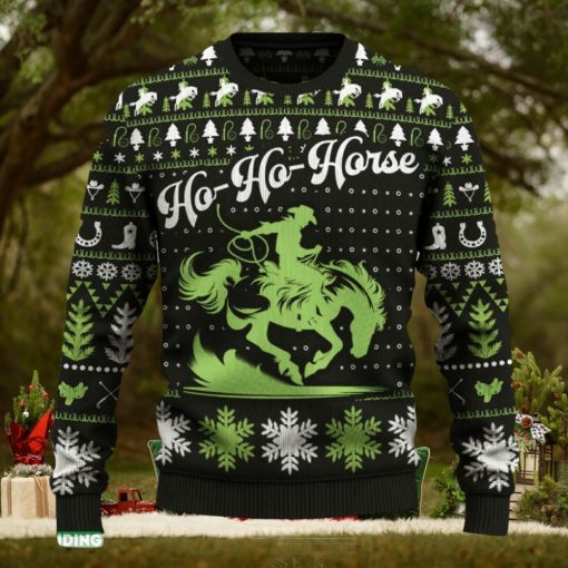 Ho Ho Horse Saddle Bronc Riding Sweater Decorate Gift Fans For Men And Women Holidays Christmas