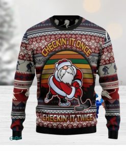 Hockey Checking It Once Checking It Twice Ugly Christmas Sweaters Gift For Men Women