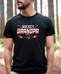 Hockey Grandpa Shirts For Men Papa Father's Day Vintage T Shirt