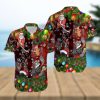 Santa Skull Festive Hawaiian Print, Funny Christmas Gift