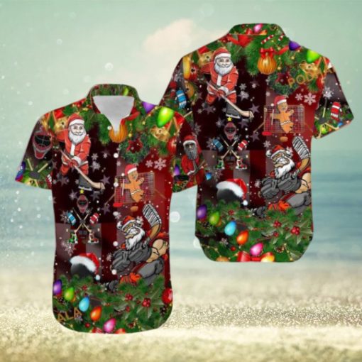 Hockey Holiday Trending Hawaiian Shirt, Mens Christmas