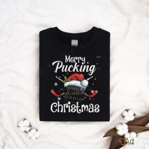 Hockey Puck & Santa Hat Shirt