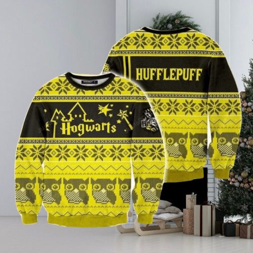 Hogwarts Hufflepuff Owl Harry Potter Ugly Christmas Sweaters