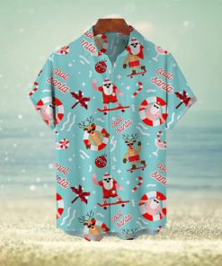 Holiday Santa Claus Christmas Hawaiian Xmas Shirt