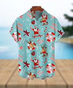 Holiday Santa Claus Christmas Hawaiian Xmas Shirt