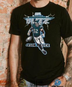 Homage Jason Kelce Charcoal Philadelphia Eagles NFL Blitz Player Tri Blend T Shirt