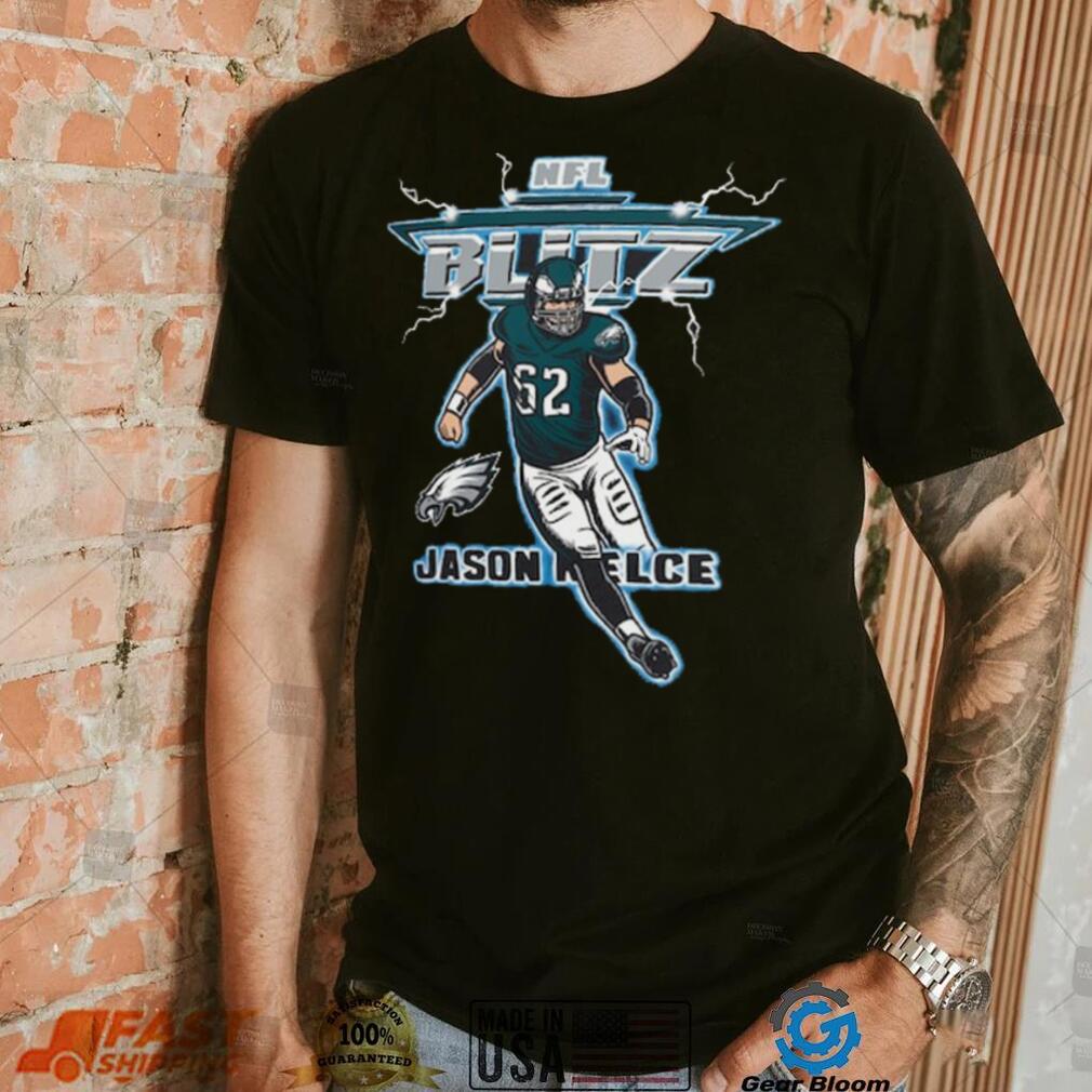 Homage Jason Kelce Charcoal Philadelphia Eagles NFL Blitz Player Tri Blend T Shirt Homage Jason Kelce Charcoal Philadelphia Eagles NFL Blitz Player Tri Blend T Shirt