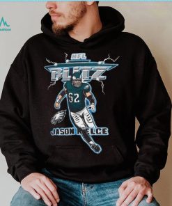 Homage Jason Kelce Charcoal Philadelphia Eagles NFL Blitz Player Tri Blend T Shirt