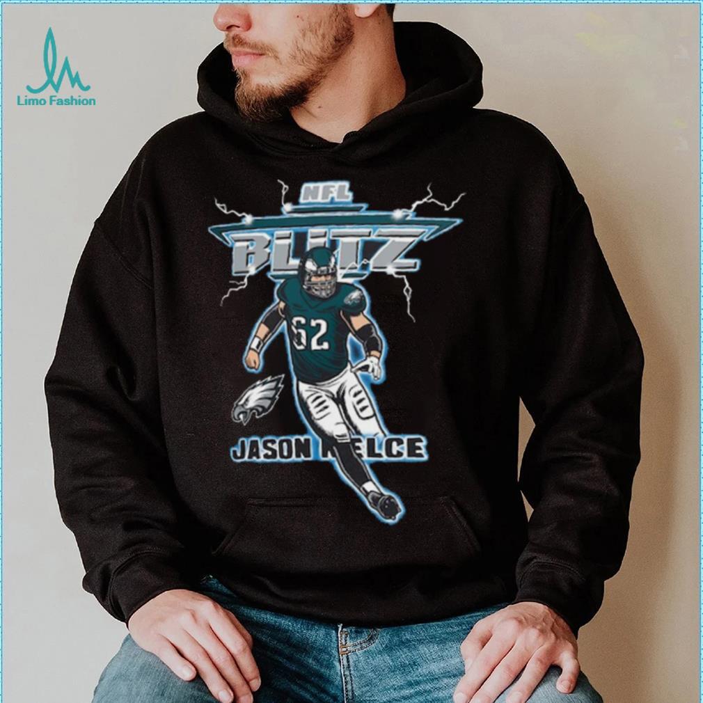 Homage Jason Kelce Charcoal Philadelphia Eagles NFL Blitz Player Tri Blend T Shirt Homage Jason Kelce Charcoal Philadelphia Eagles NFL Blitz Player Tri Blend T Shirt
