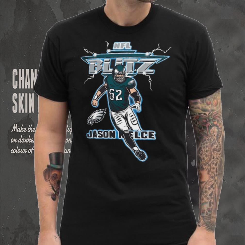 Homage Jason Kelce Charcoal Philadelphia Eagles NFL Blitz Player Tri Blend T Shirt Homage Jason Kelce Charcoal Philadelphia Eagles NFL Blitz Player Tri Blend T Shirt