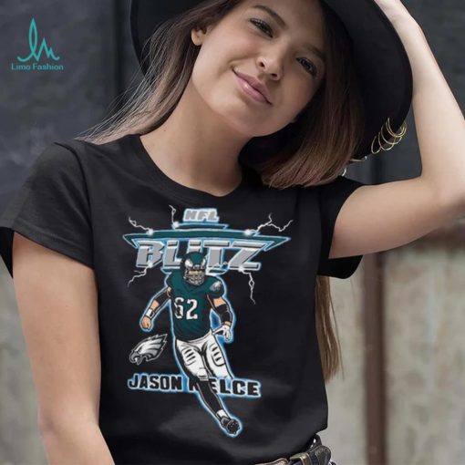 Homage Jason Kelce Charcoal Philadelphia Eagles NFL Blitz Player Tri Blend T Shirt
