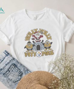 Homage White Pittsburgh Steelers Christmas Holly Jolly shirt