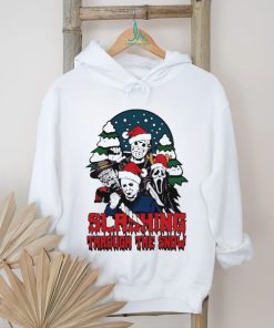 Horror Santa hat slashing through the snow shirt