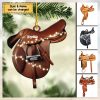 Personalized Boots And Hat Cowboy Flat Personalized Acrylic Christmas Ornament