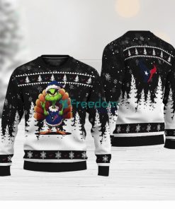 Houston Texans Black Grinch Turkey Disguise Thankgiving Ugly Xmas Sweater Gift For Men And Women