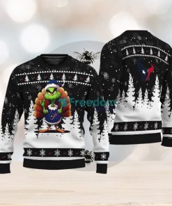 Houston Texans Black Grinch Turkey Disguise Thankgiving Ugly Xmas Sweater Gift For Men And Women