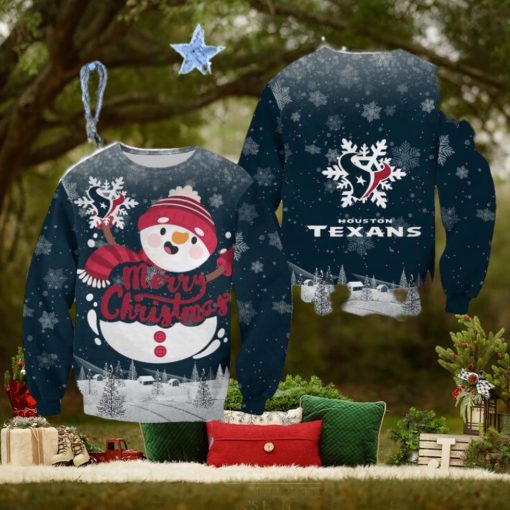 Houston Texans Christmas Snowman Gather Sweater New For Men And Women Gift Holidays