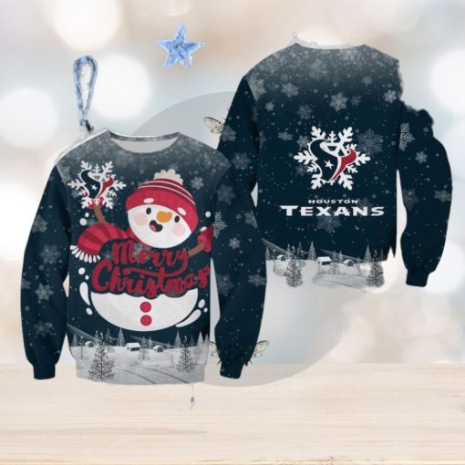 Houston Texans Christmas Snowman Gather Sweater New For Men And Women Gift Holidays