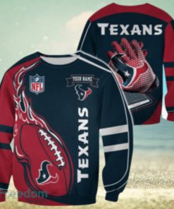 Houston Texans Custom Name Christmas Ugly Sweater Sweatshirt Sport For Fans