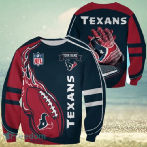 Houston Texans Custom Name Christmas Ugly Sweater Sweatshirt Sport For Fans